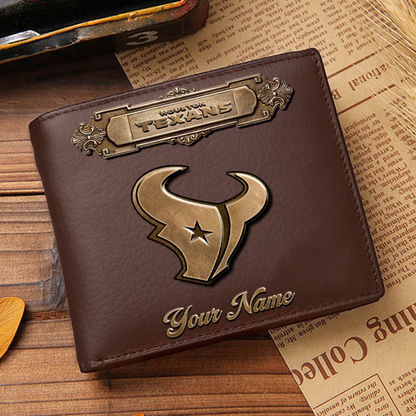 HOU x NFL Premium Leather Wallet DatND DVT