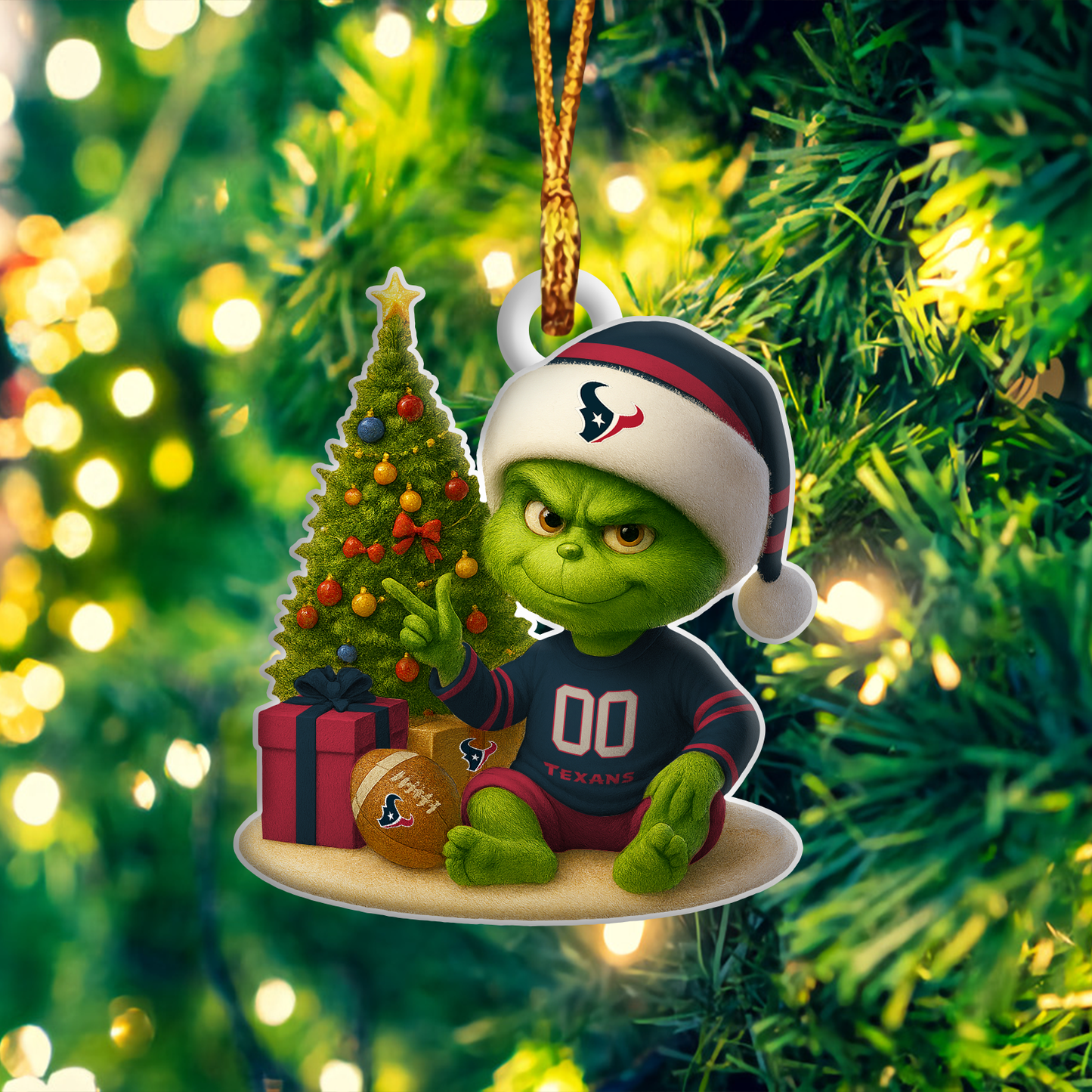 HT NFL x Grinch Premium Ornament DDT NTL