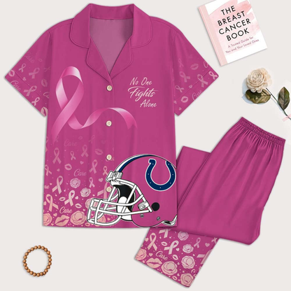 IC Premium NFL Breast Cancer October Button Pajamas Set DDT NTL