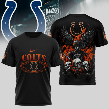 IC Premium NFL Flaming Eagle Skull T-Shirt DDT CTND
