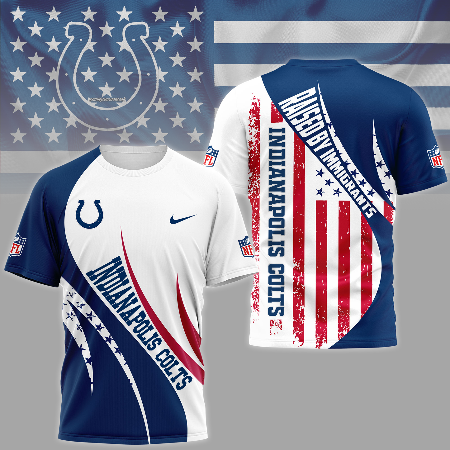 IC Premium NFL Raised By Immigrants 3D Shirt DDT NTL