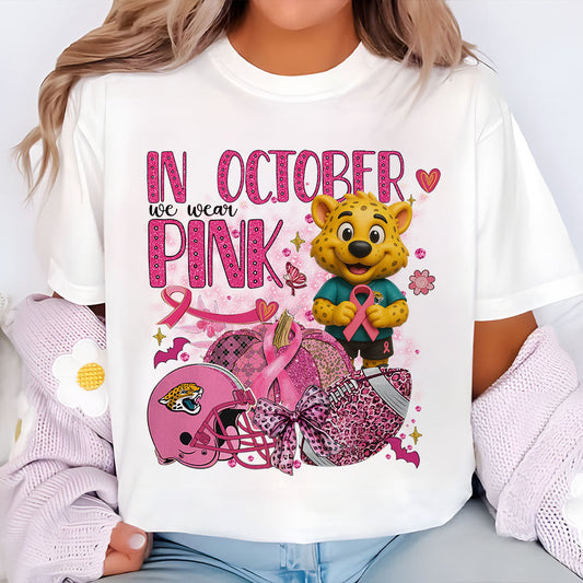 In October We Are Pink NFL JAC 2D Shirt DatND DVT