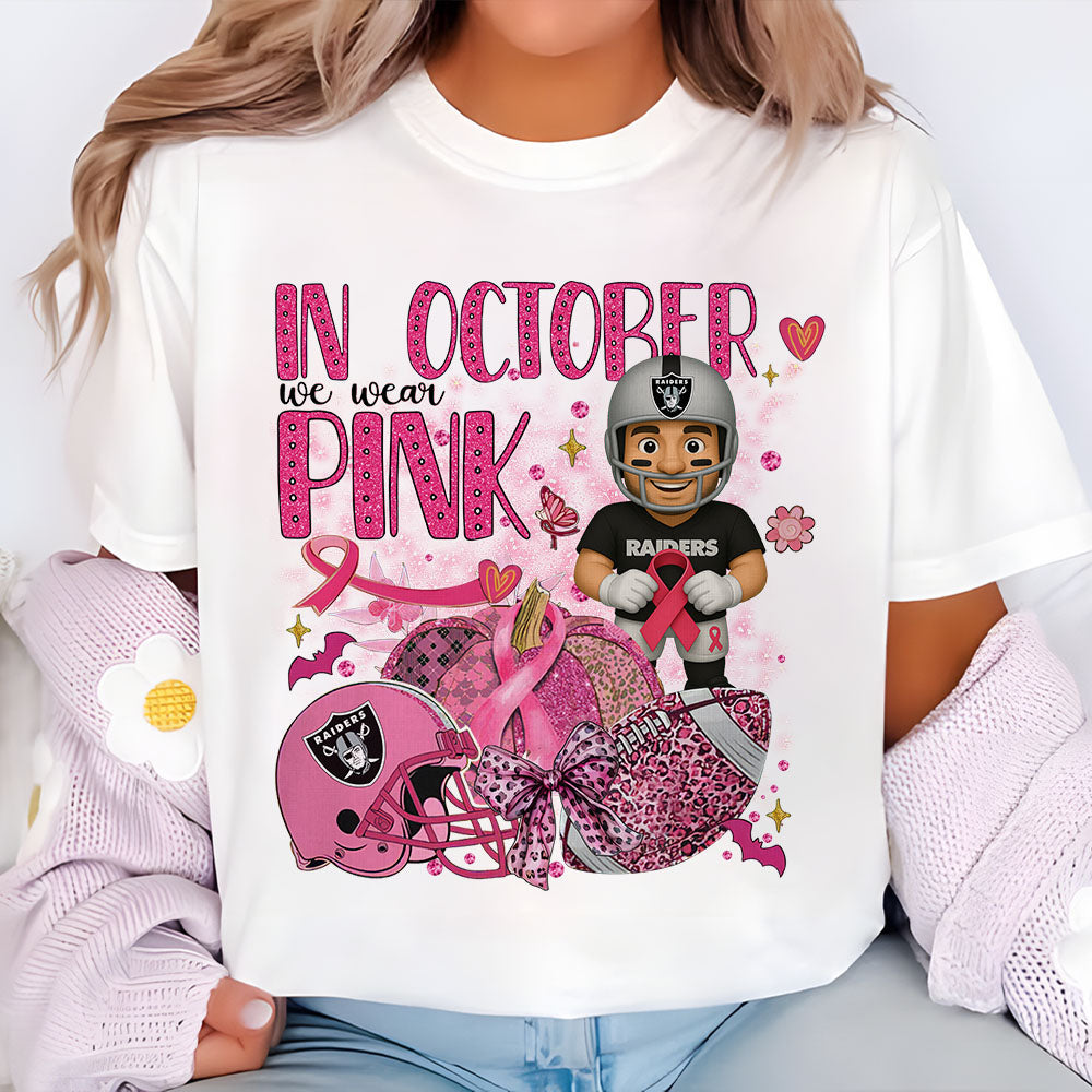 In October We Are Pink NFL LV 2D Shirt DatND DVT