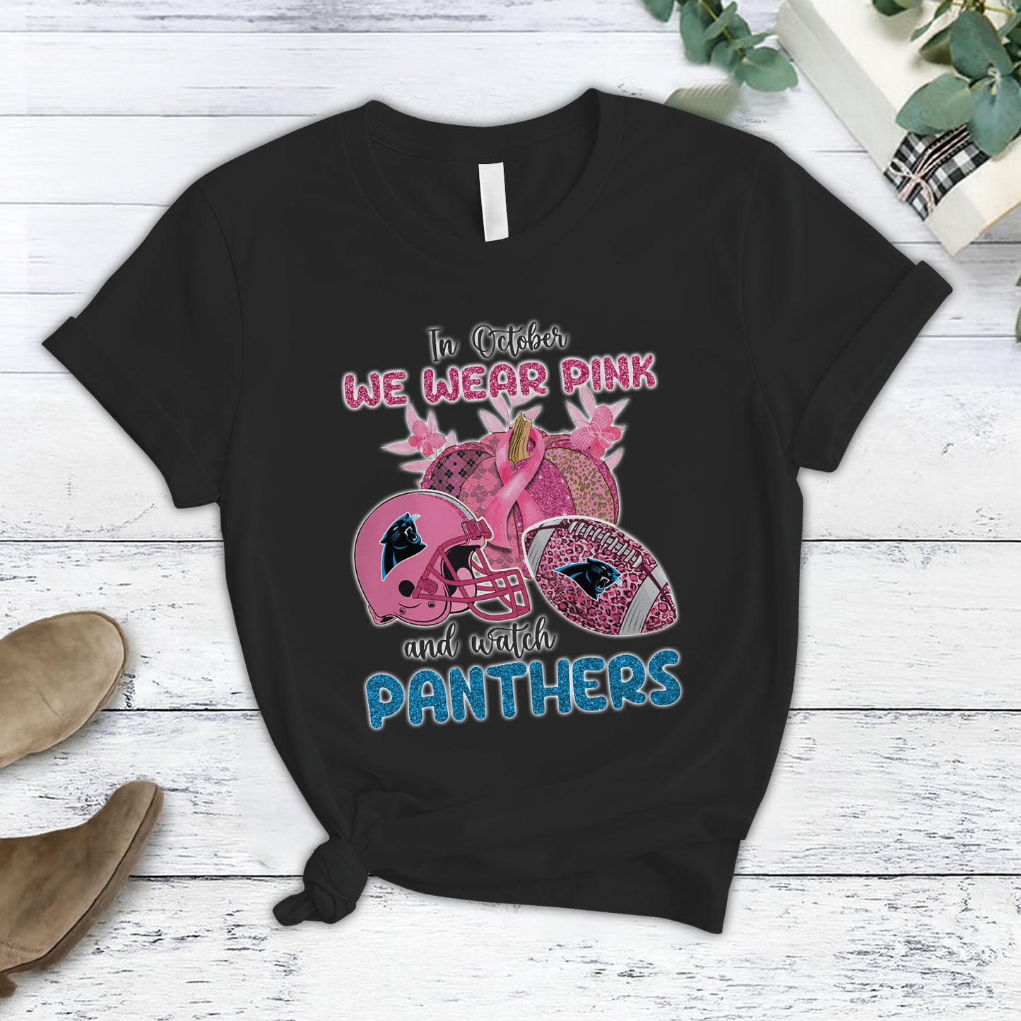 In October We Wear Pink And Watch CAR NFL Pajamas Set DatND DVT