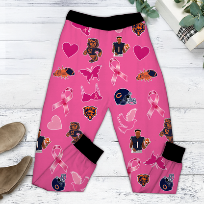 In October We Wear Pink And Watch CHI NFL Pajamas Set DatND DVT