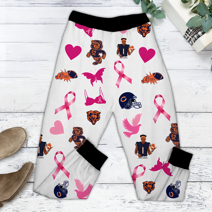 In October We Wear Pink And Watch CHI NFL Pajamas Set DatND DVT
