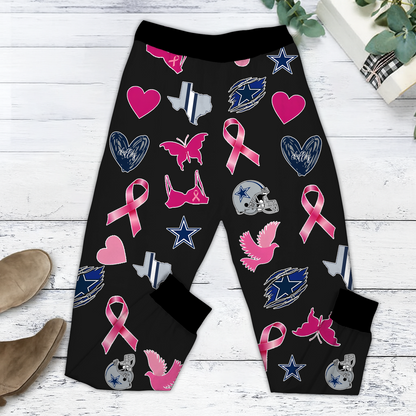 In October We Wear Pink And Watch DAL NFL Pajamas Set DatND DVT