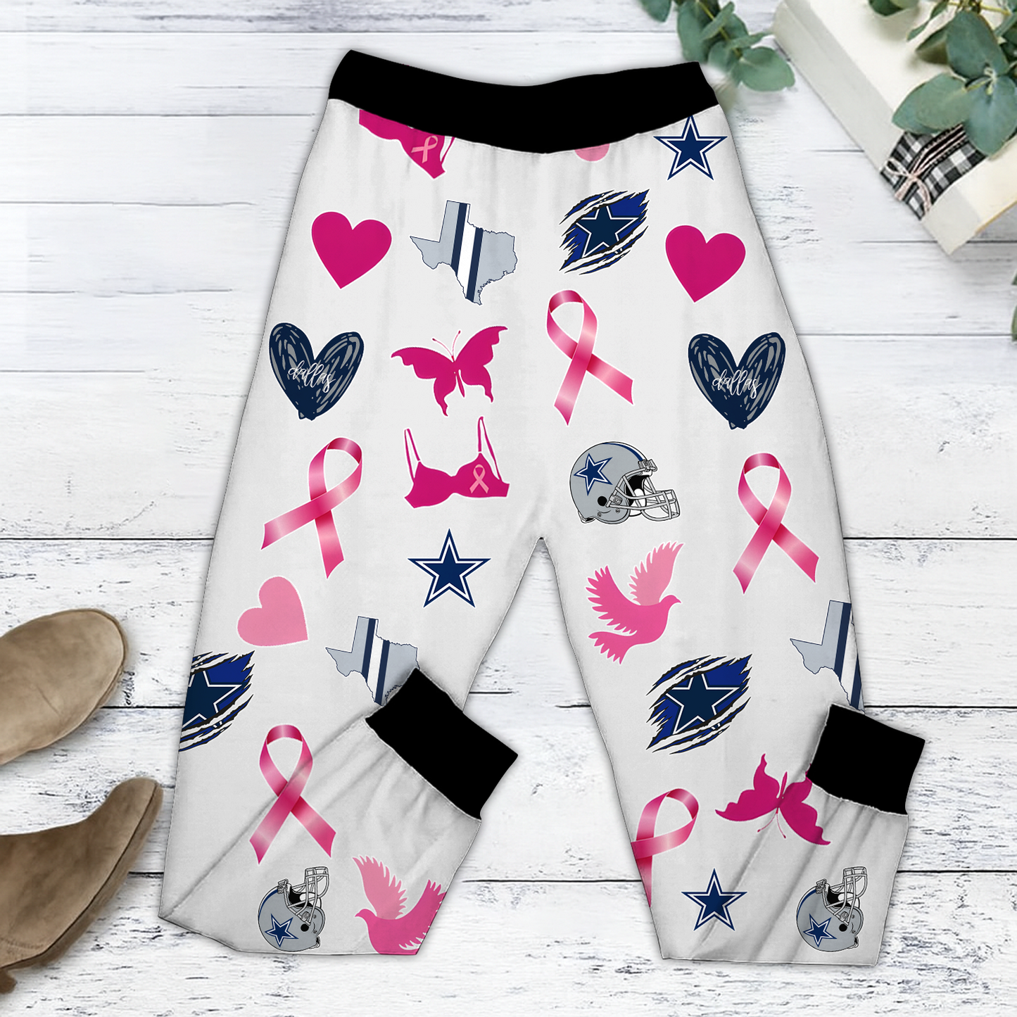 In October We Wear Pink And Watch DAL NFL Pajamas Set DatND DVT