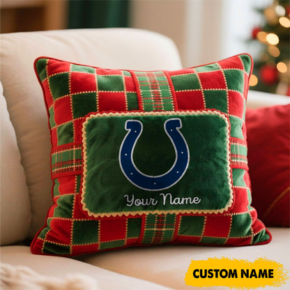IND x NFL Christmas New Square Pillow DatND DVT