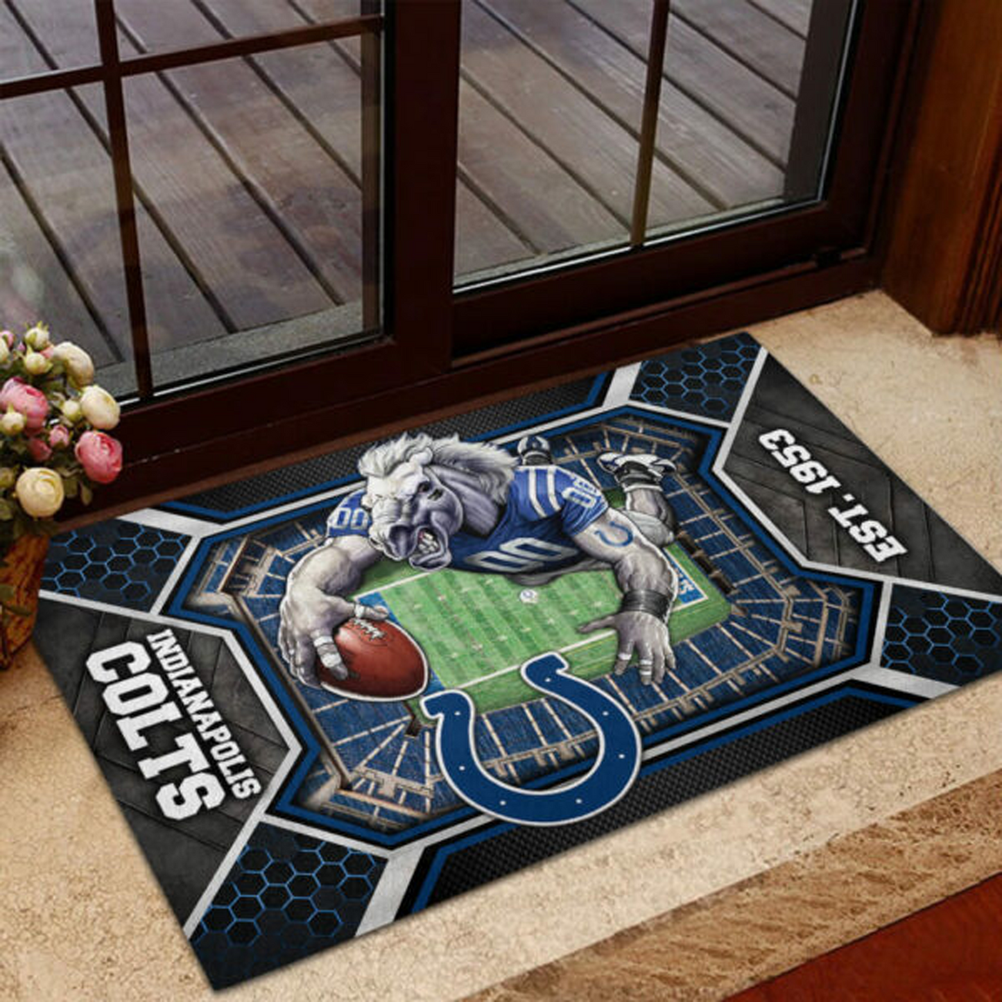 IND x NFL Custom Doormat DATND TANTD