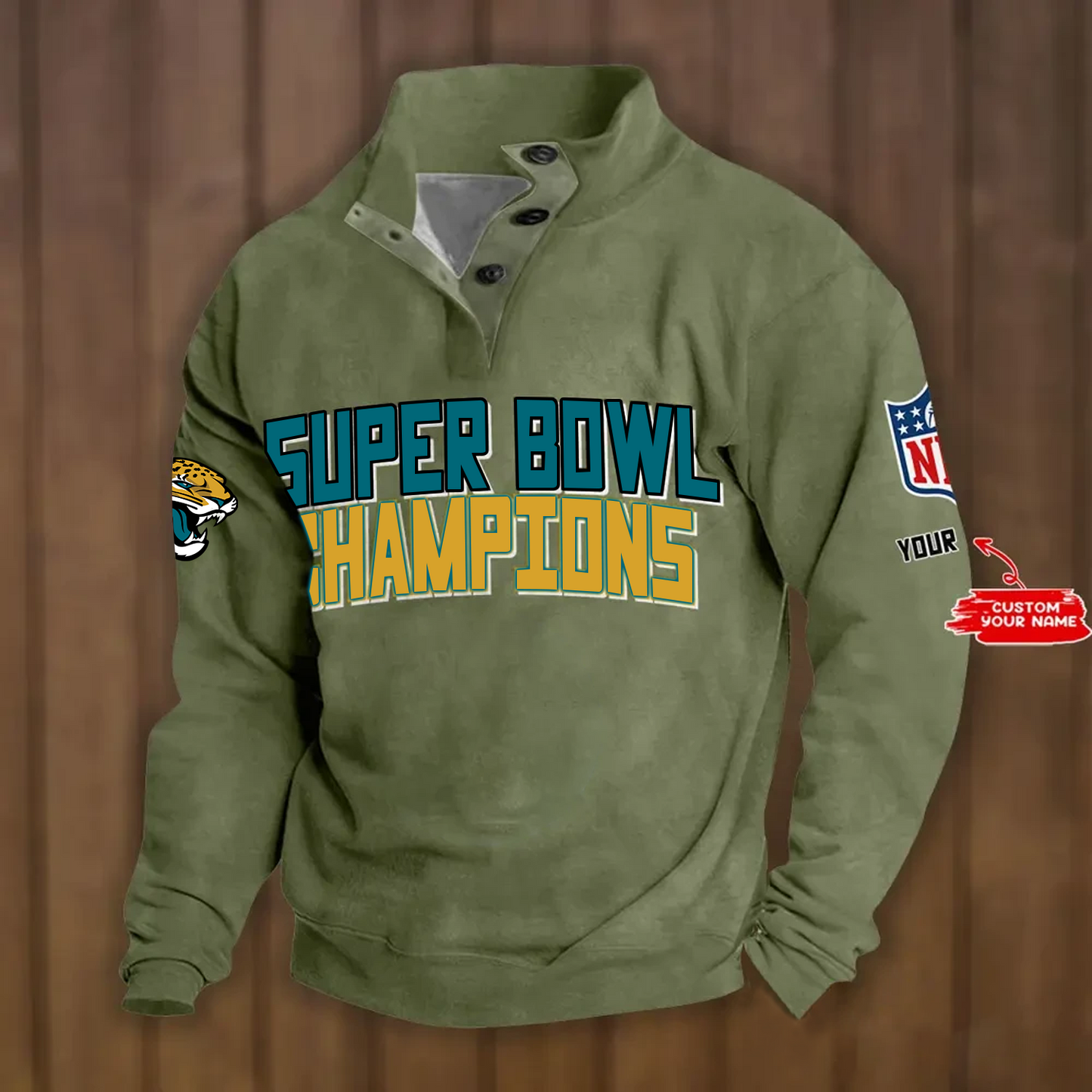 JAC x NFL Double Breasted Stand Collar Hoodies DATND TANTD
