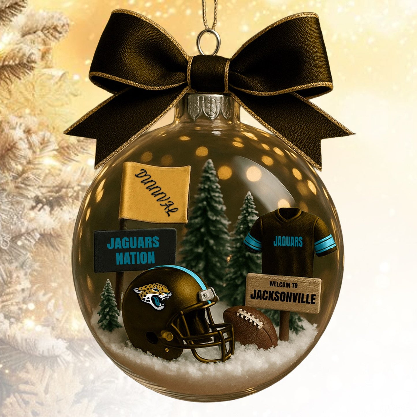 JJ  NFL Acrylic Ball Ornament - Best Gift For Fans DDT CTND