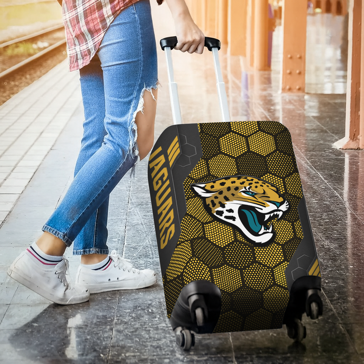 JJ NFL V3 Luggage Cover Suitcase Protector DDT NTL