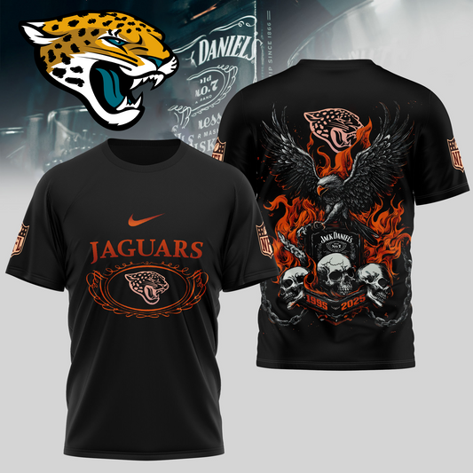 JJ Premium NFL Flaming Eagle Skull T-Shirt DDT CTND