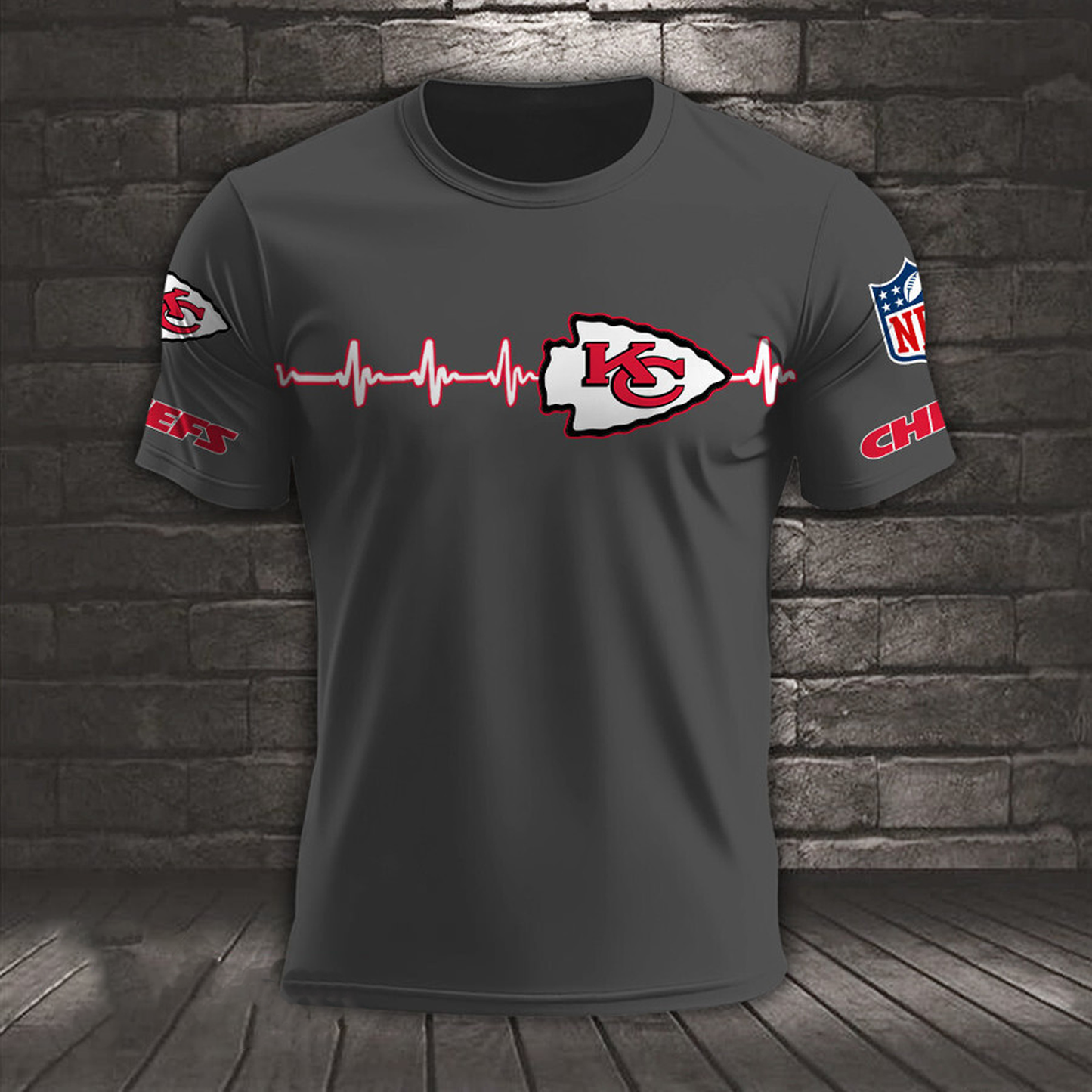 KC x NFL Heart Rate Map Special 3D Shirt DatND ThuongNH