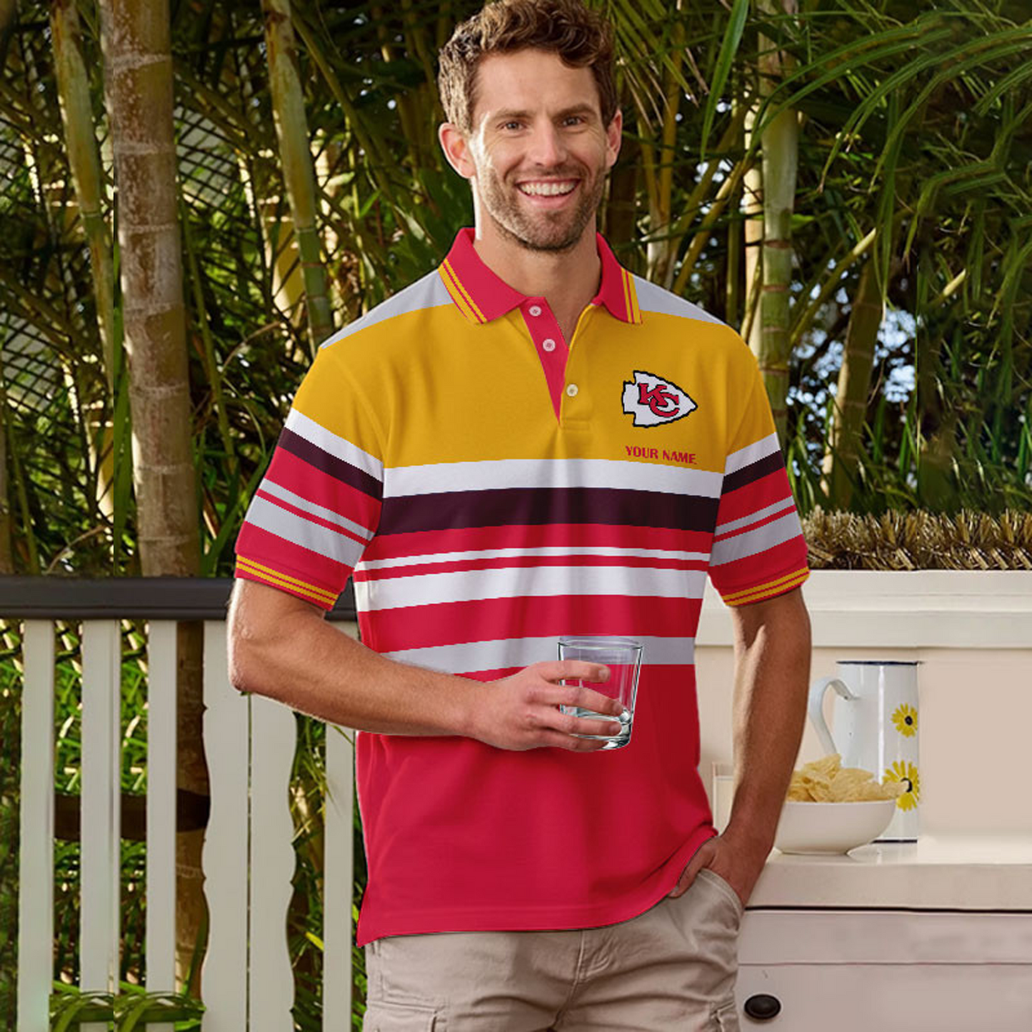 KC x NFL New Style Men Short Sleeves Polo Shirt DatND DVT