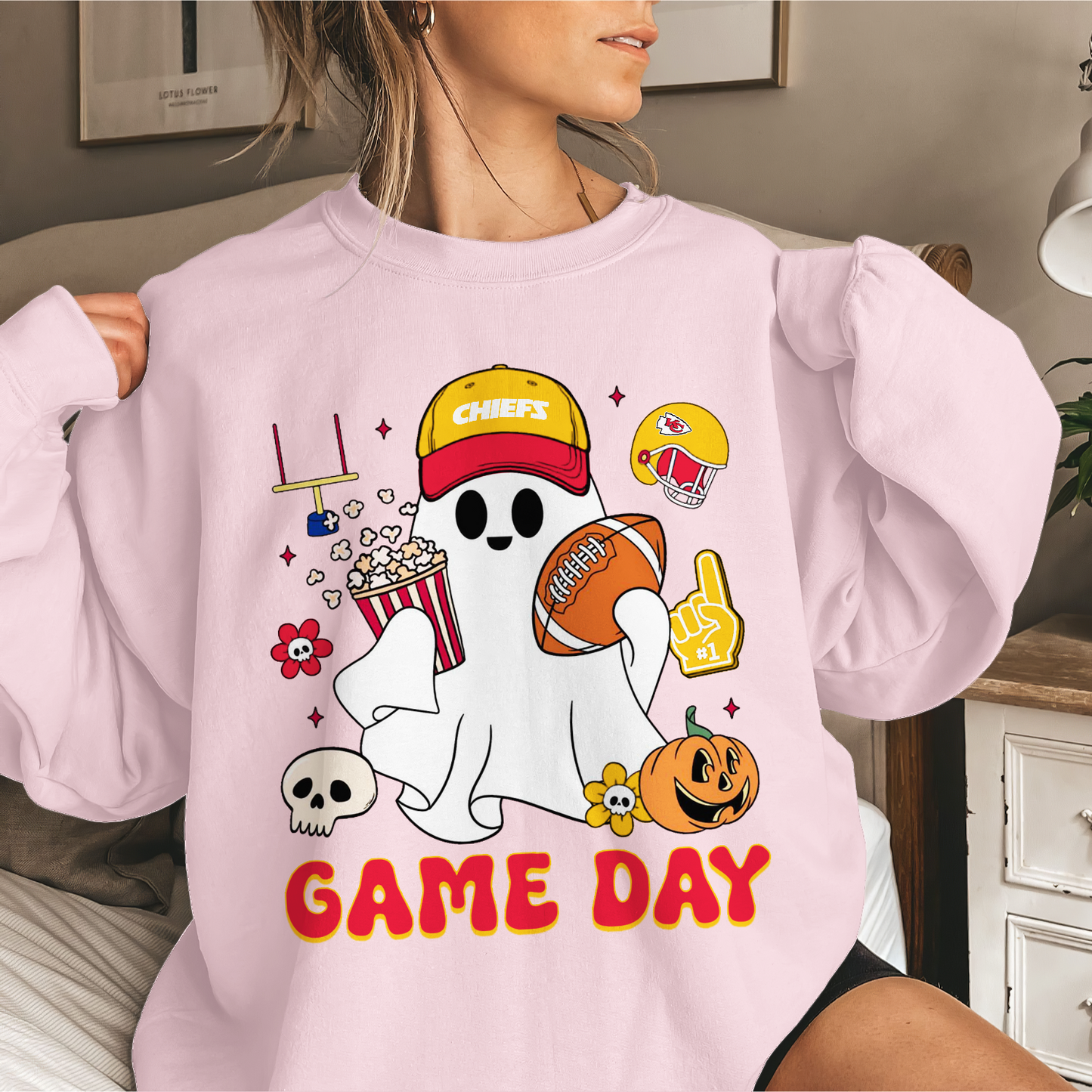 KCC Game Day Football Ghost Sweatshirt DDT NTL