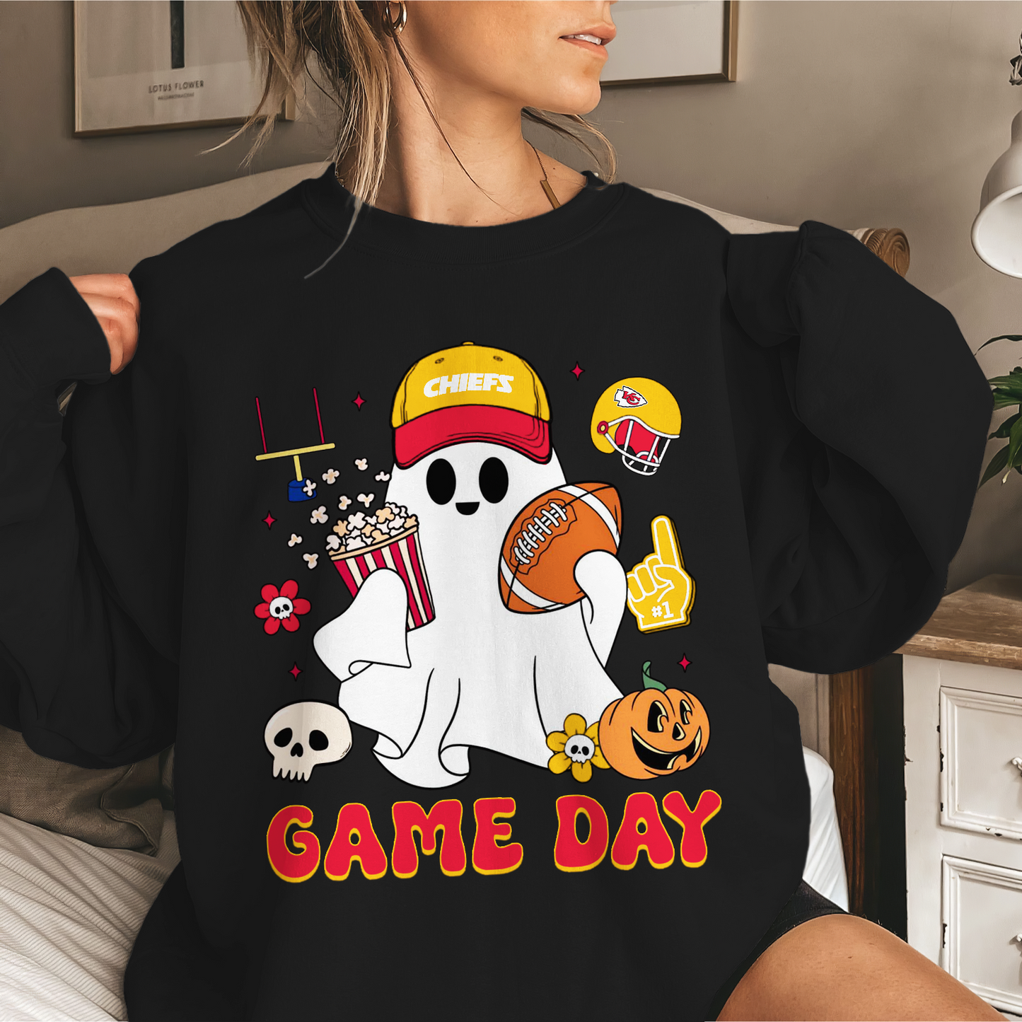 KCC Game Day Football Ghost Sweatshirt DDT NTL