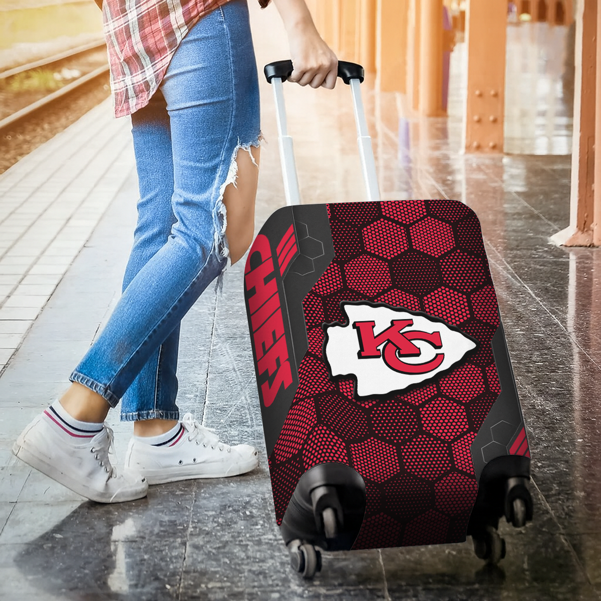 KCC NFL V3 Luggage Cover Suitcase Protector DDT NTL