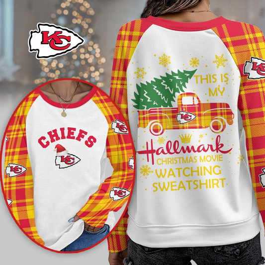 KCC Premium NFL Cozy Round Neck Raglan Sleeve Sweatshirt DDT CTND