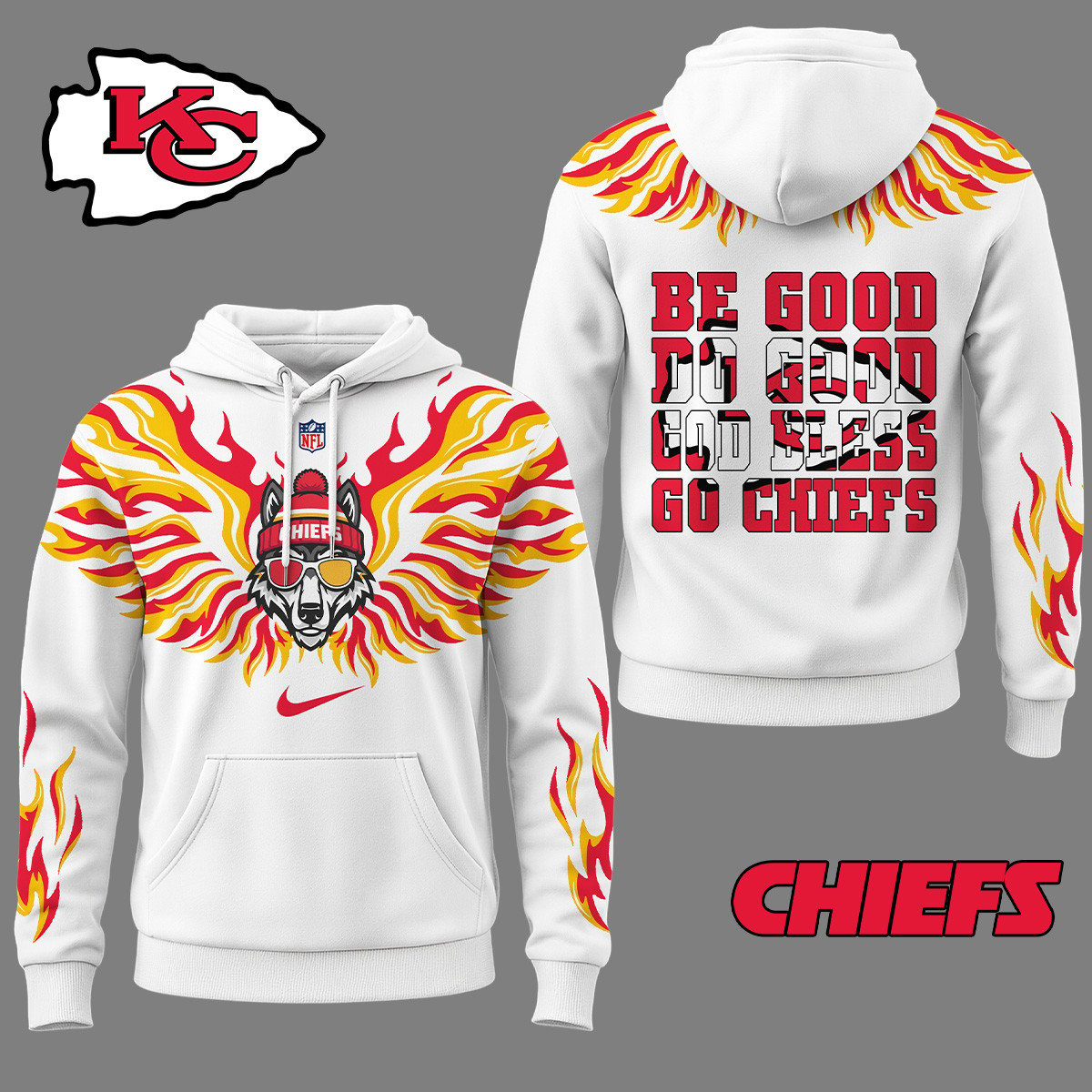 KCC Premium NFL Fire Wings 3D Hoodie DDT CTND