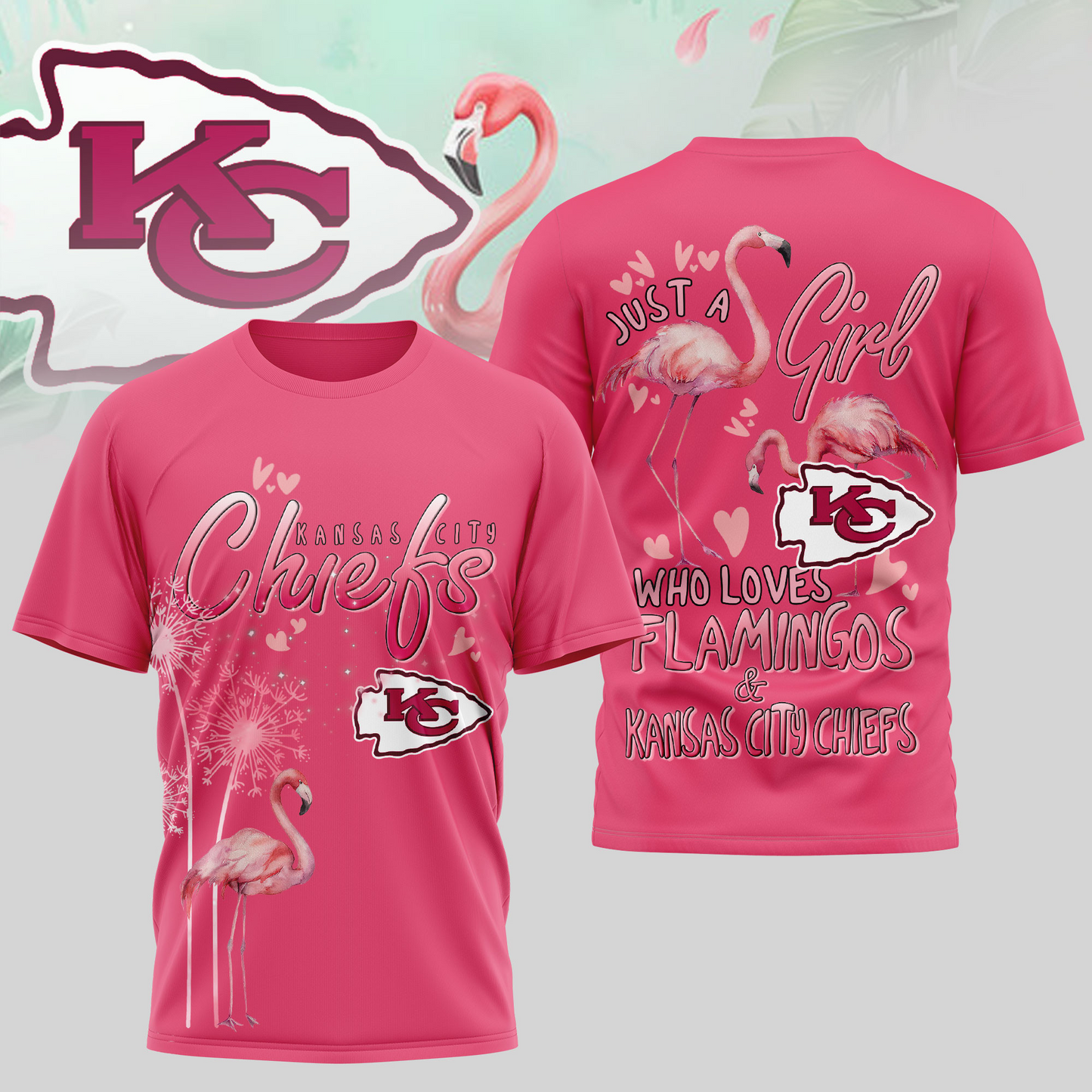 KCC Premium NFL Flamingo 3D Shirt DDT NTL