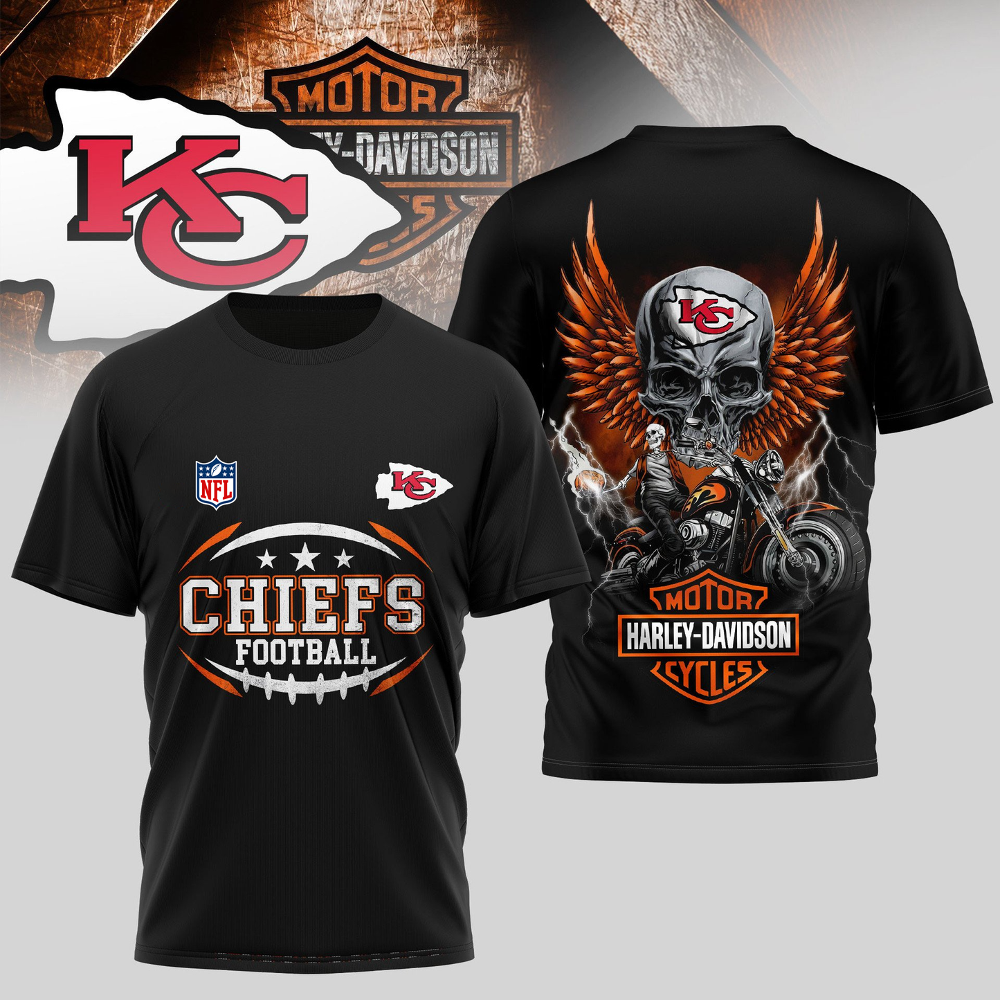 KCC Premium NFL Motorcycle 3D Shirt DDT CTND