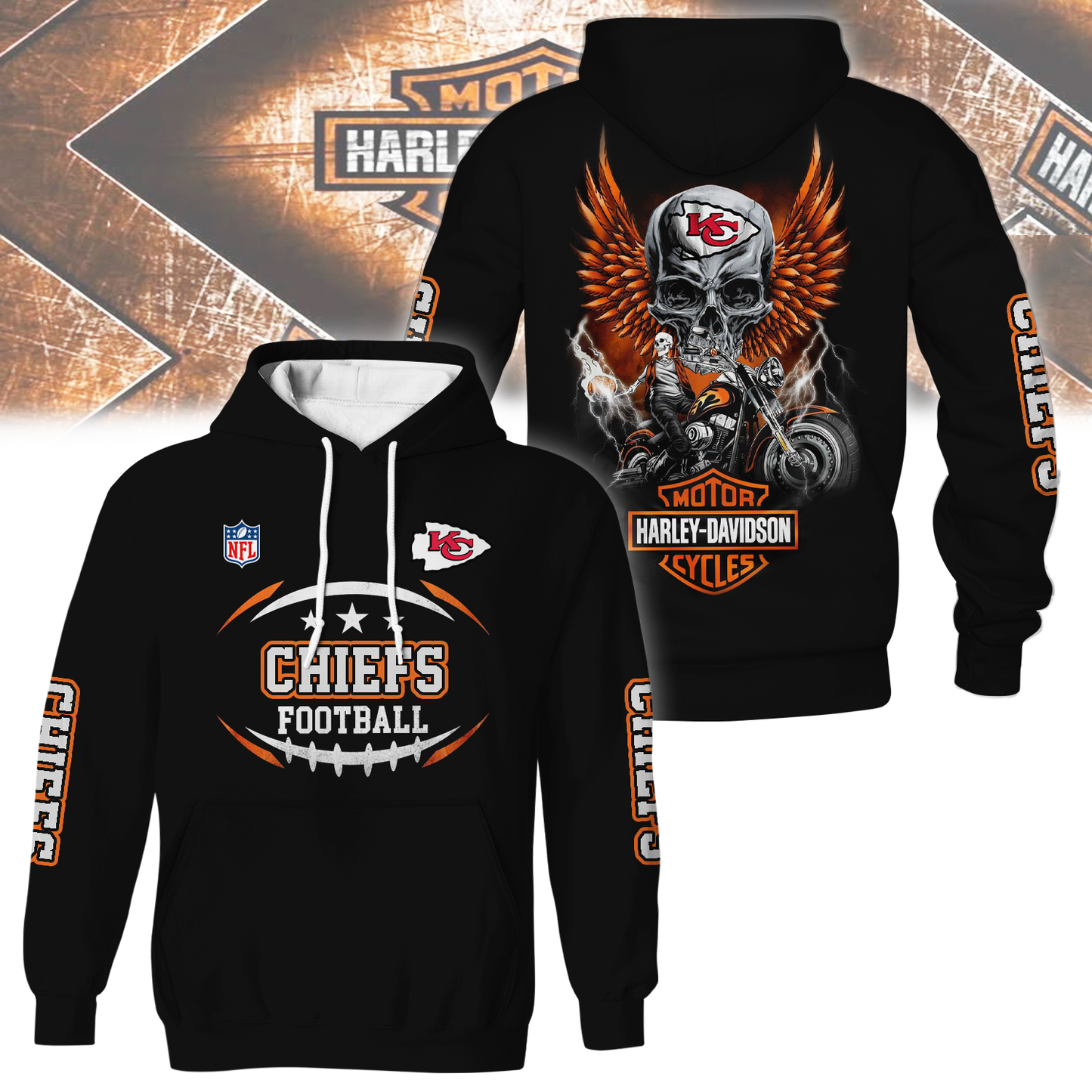 KCC Premium NFL Motorcycle 3D Shirt DDT CTND