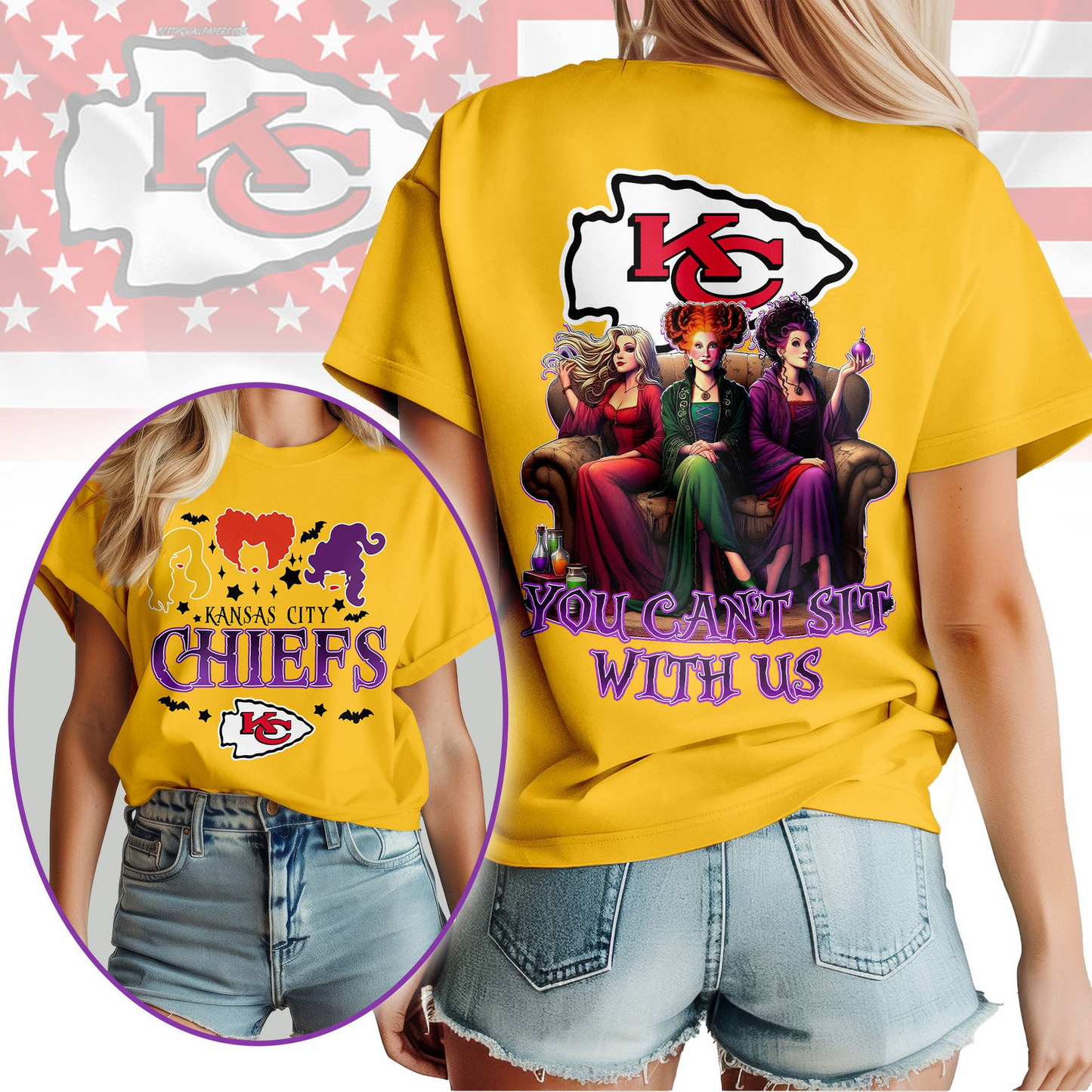 KCC Premium NFL You Can't Sit With Us 3D T-shirt DDT NTL