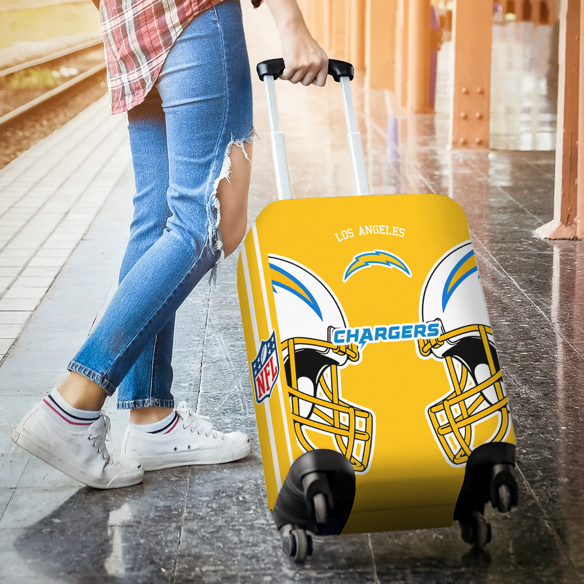 LAC NFL V2 Luggage Cover Suitcase Protector DDT NTL