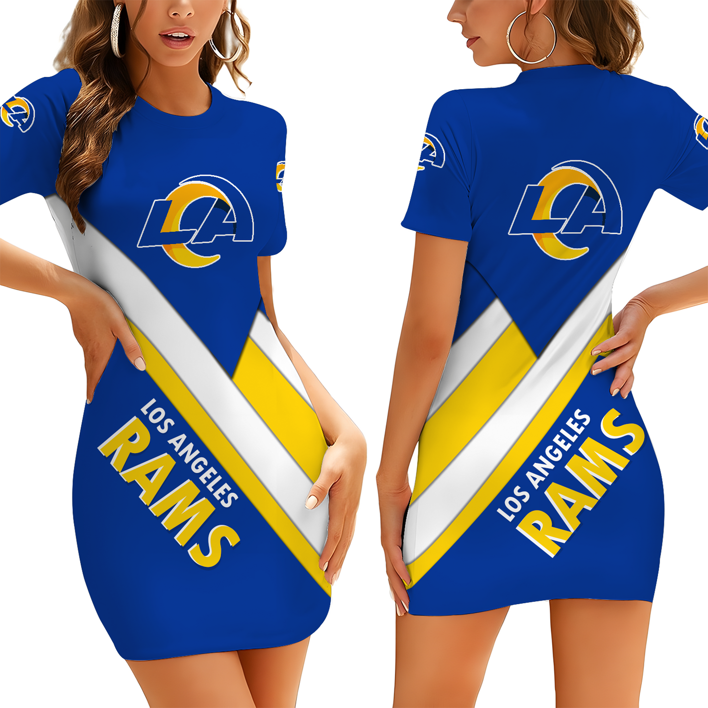LAR X NFL Short Sleeve Bodycon Mini Dress DATND THUONGNH