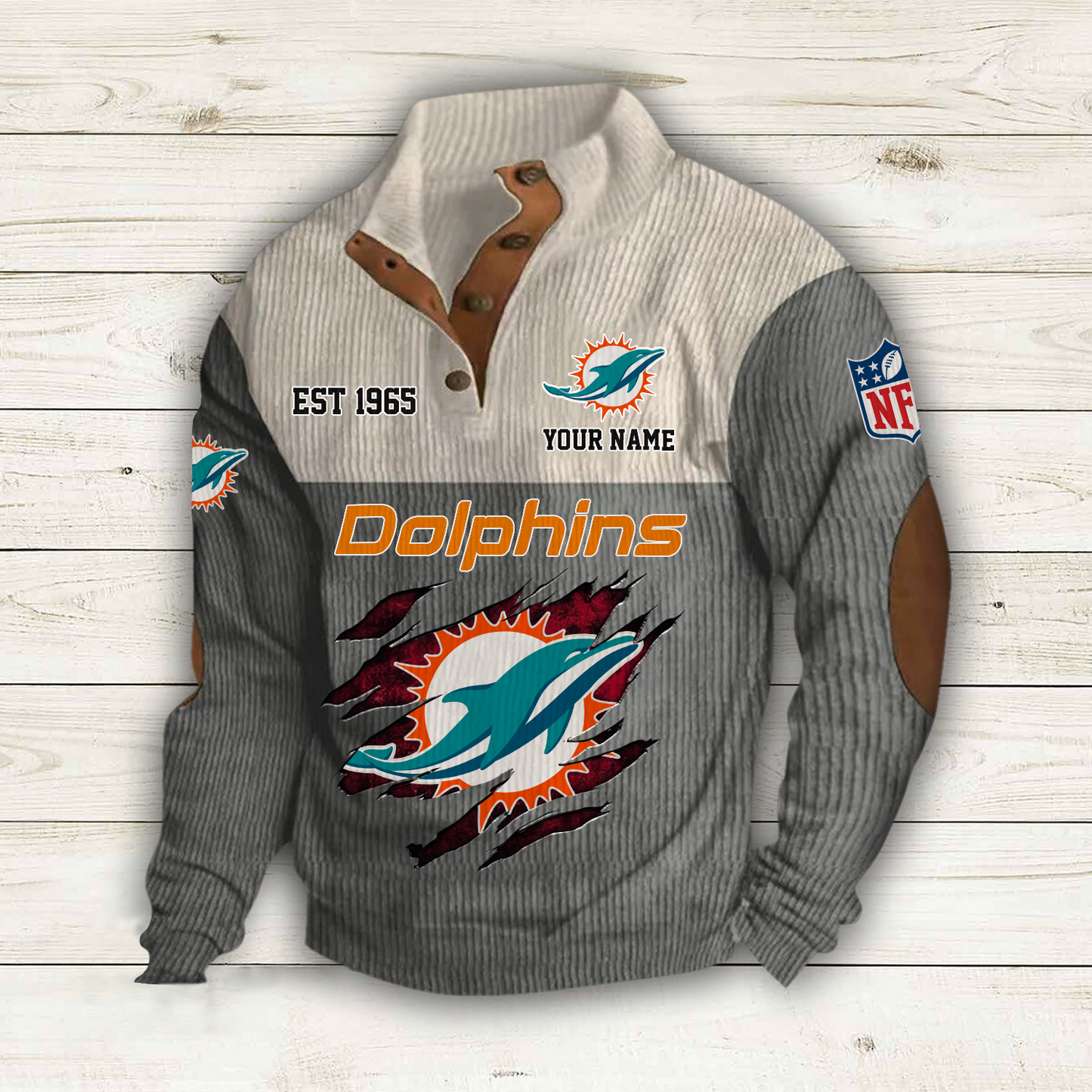 MIA x NFL Custom Name Sport Sweatshirt DatND DVT