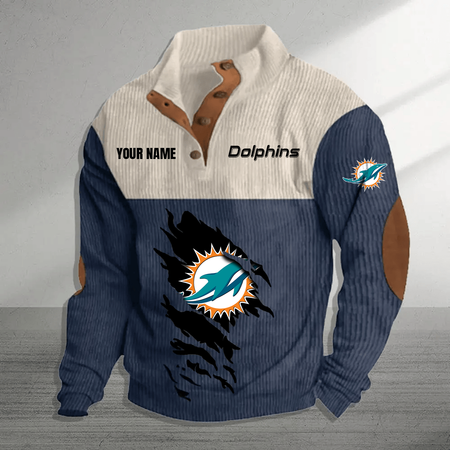 MIA x NFL Premium Personalized Game-Day Pullover DATND TANTD