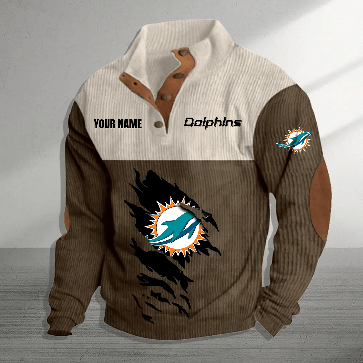 MIA x NFL Premium Personalized Game-Day Pullover DATND TANTD