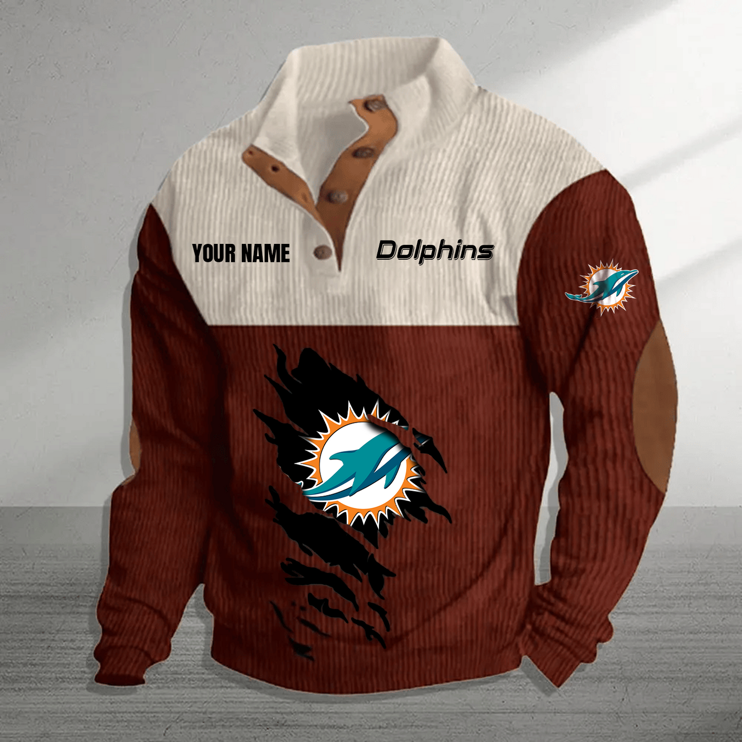 MIA x NFL Premium Personalized Game-Day Pullover DATND TANTD