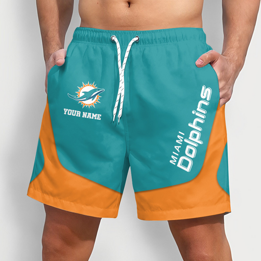 MIA x NFL Team Special Short Pants For Men Custom Name Gifts DATND TANTD25