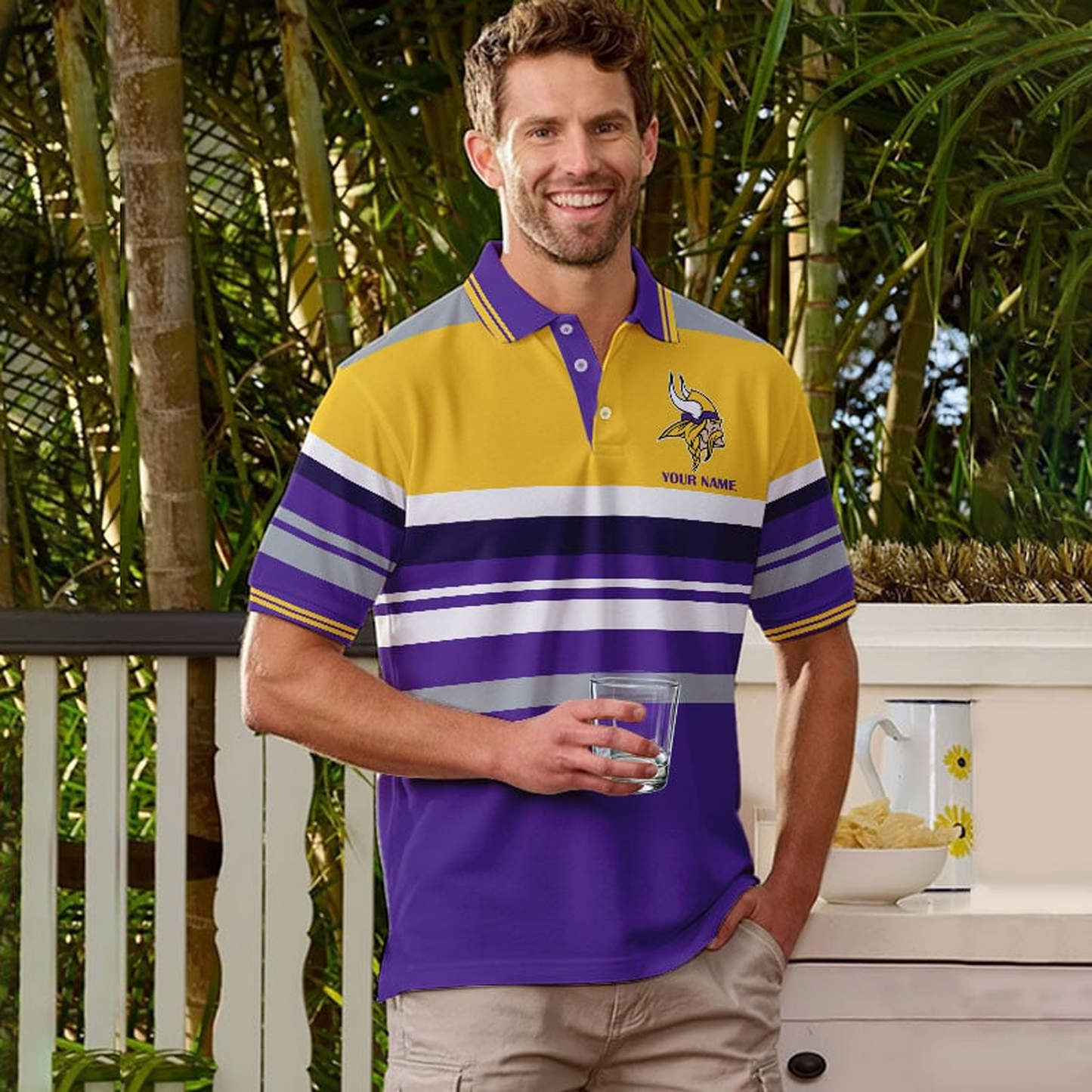 MIN x NFL New Style Men Short Sleeves Polo Shirt DatND DVT