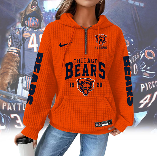 CHI Premium NFL Waffle Hoodie DDT CTND