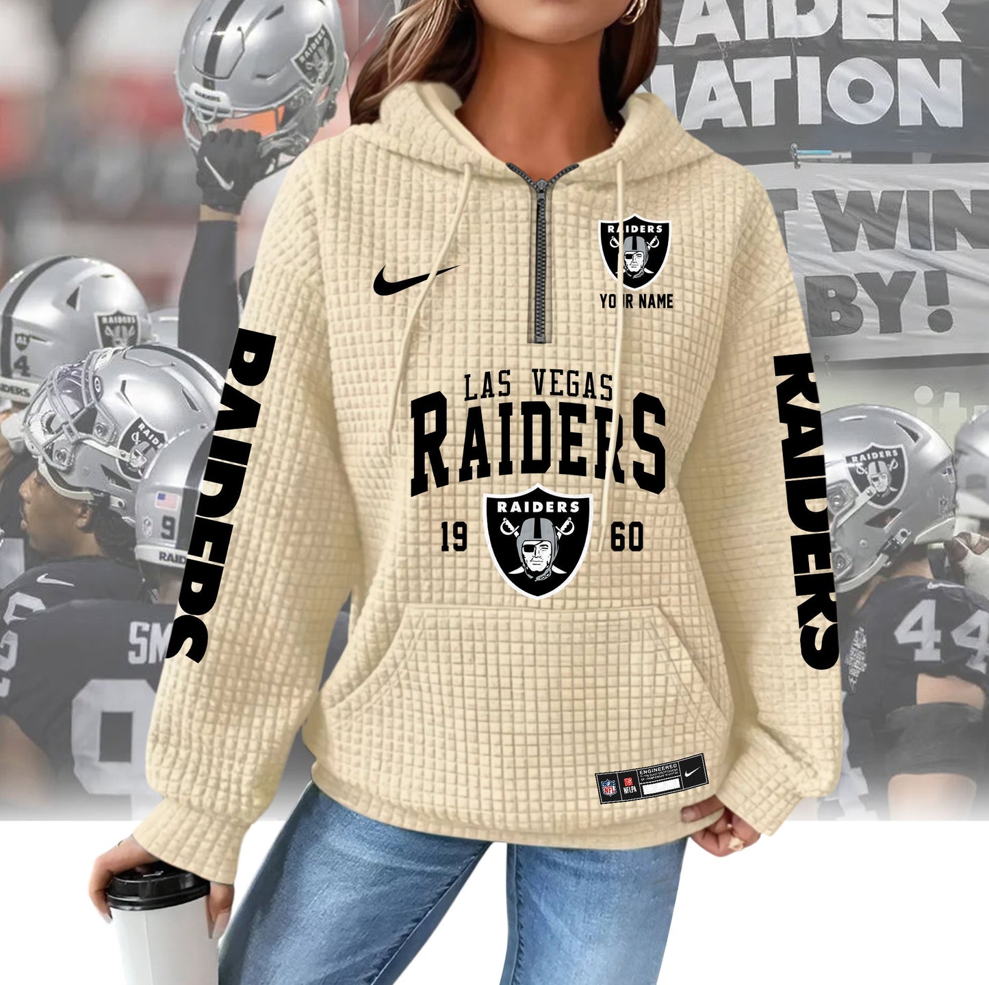 LVR Premium NFL Waffle Hoodie DDT CTND