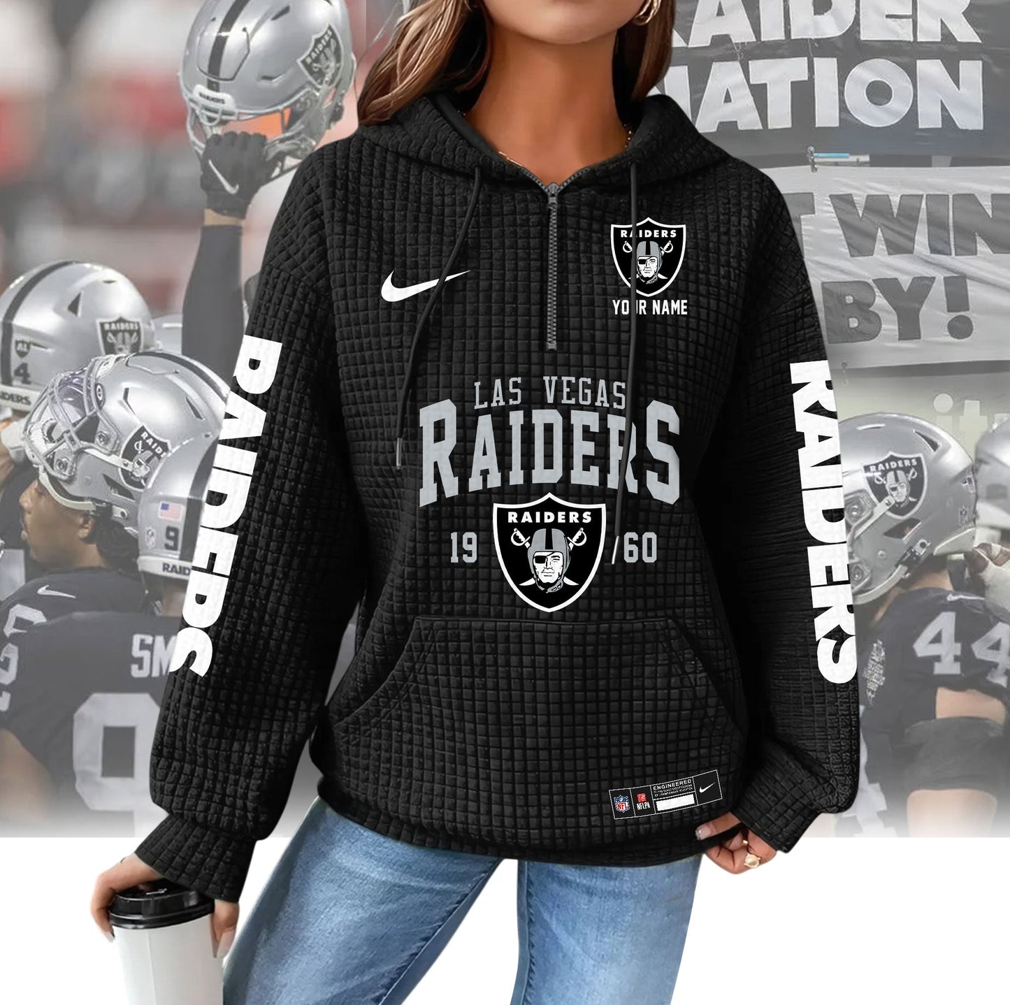 LVR Premium NFL Waffle Hoodie DDT CTND