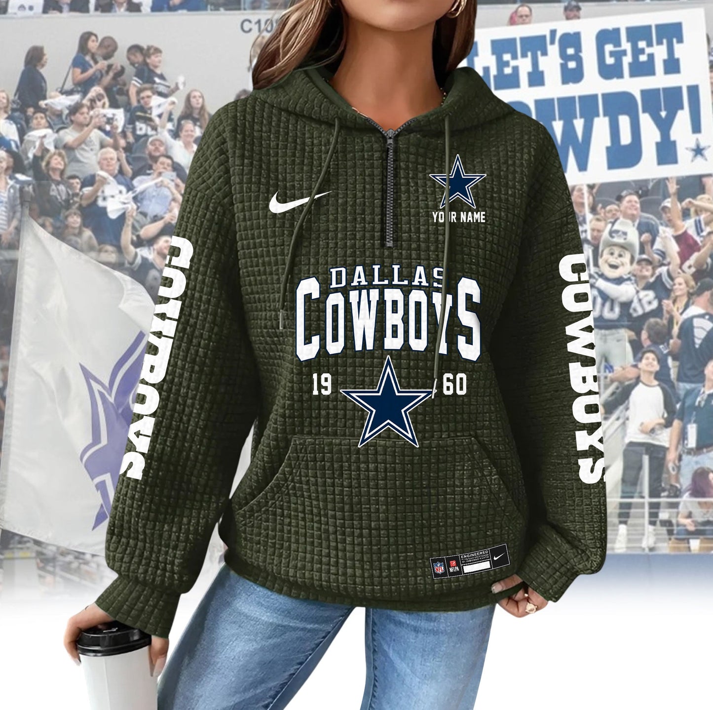 DC Premium NFL Waffle Hoodie DDT CTND
