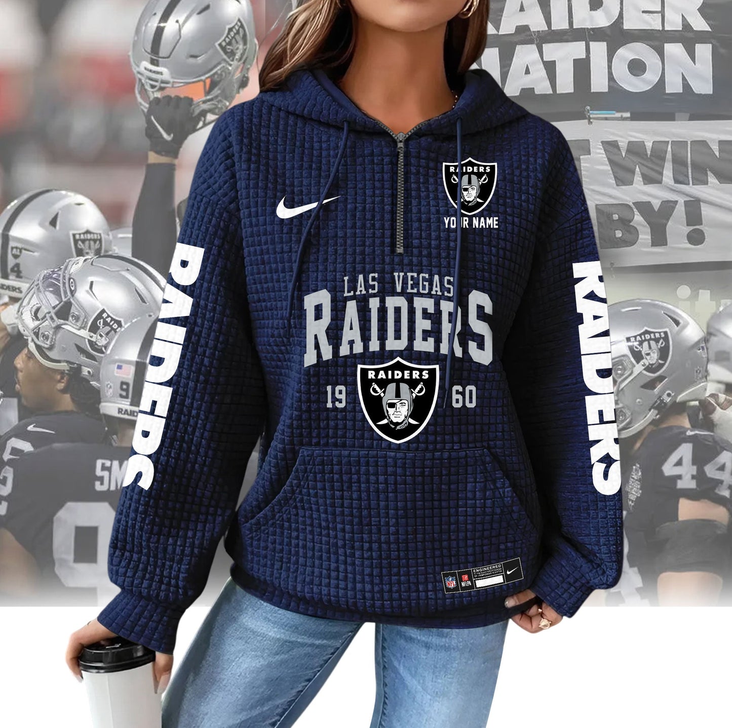 LVR Premium NFL Waffle Hoodie DDT CTND