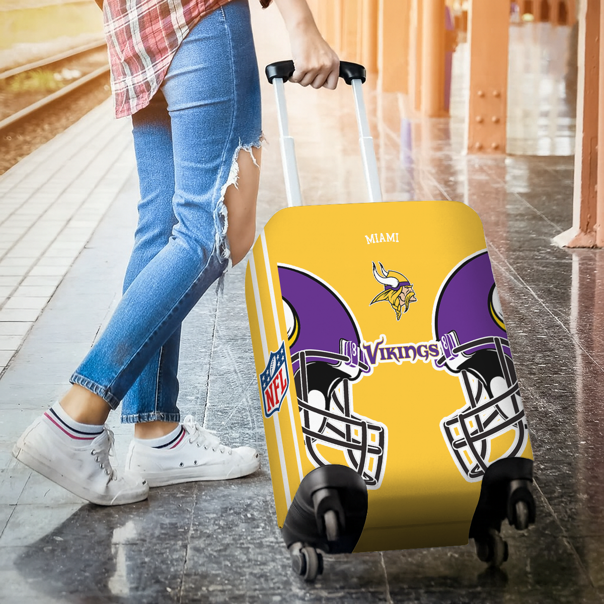 MV NFL V2 Luggage Cover Suitcase Protector DDT NTL