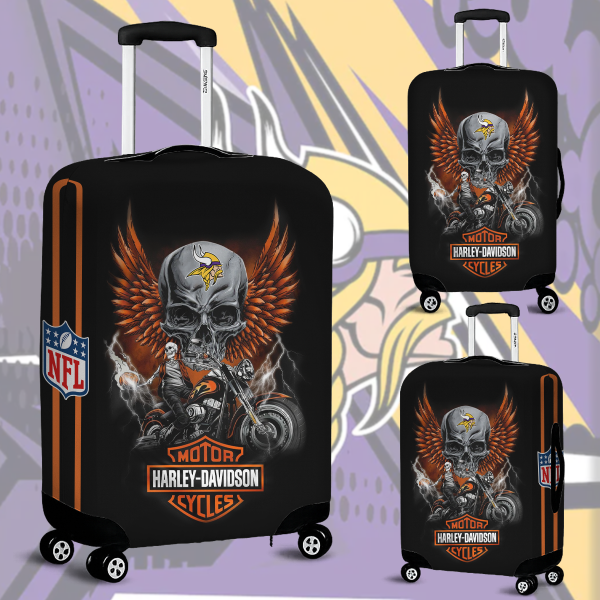 MV NFL x Motorcycle Luggage Cover Suitcase Protector DDT CTND