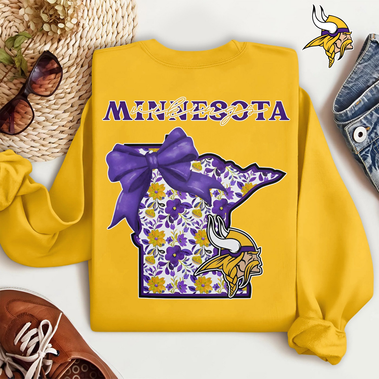 MV Premium NFL Cozy State Bow Sweatshirt DDT NTL