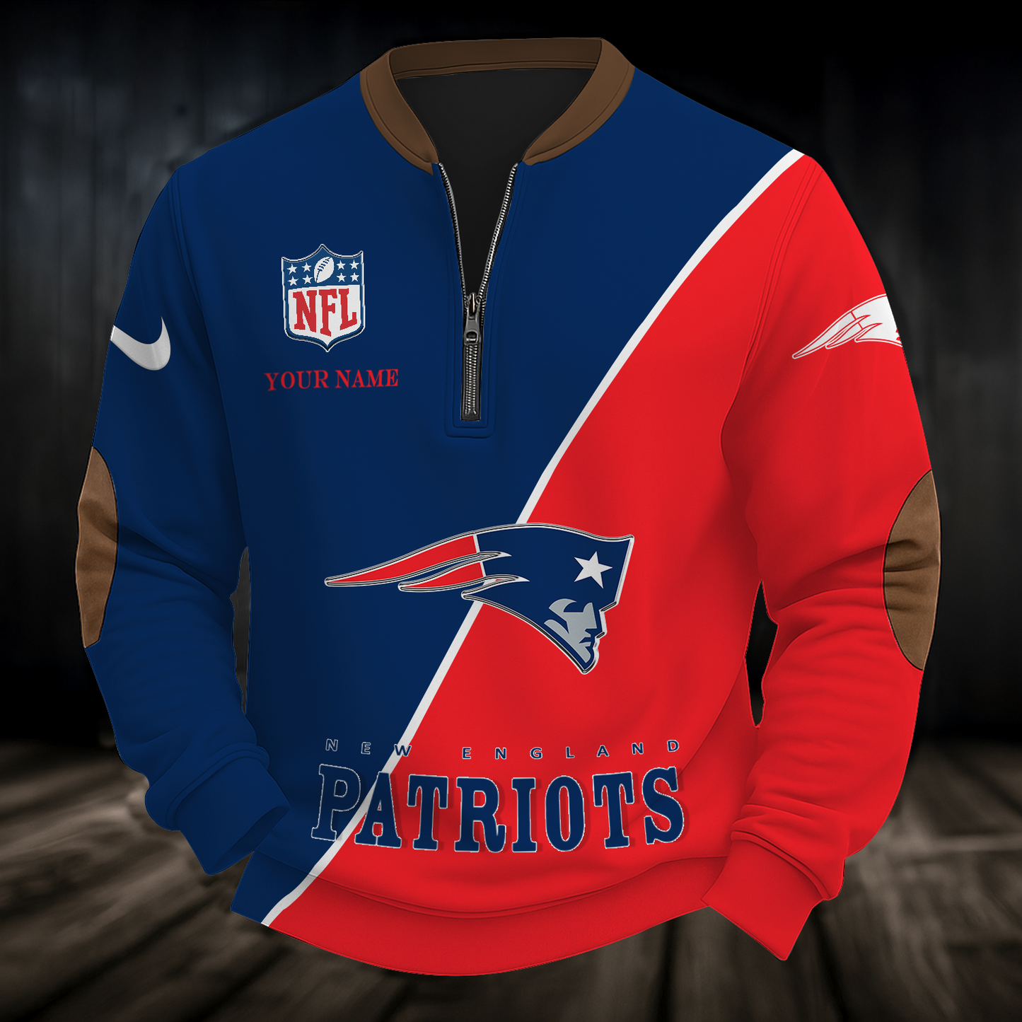 NE x NFL Premium Personalized Game Day Quarter-Zip DatND ThuongNH