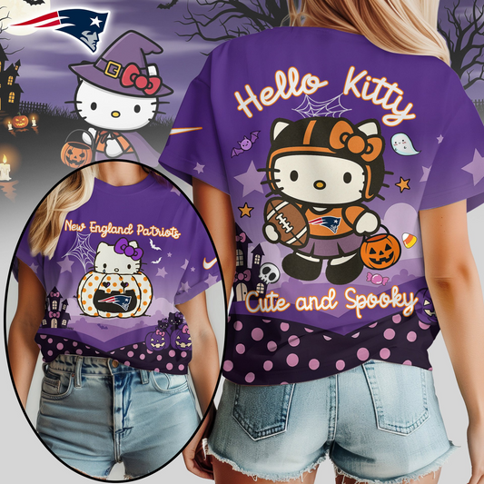 NEP Premium NFL Hello Kitty Cute & Spooky Halloween Women Shirt DDT CTND