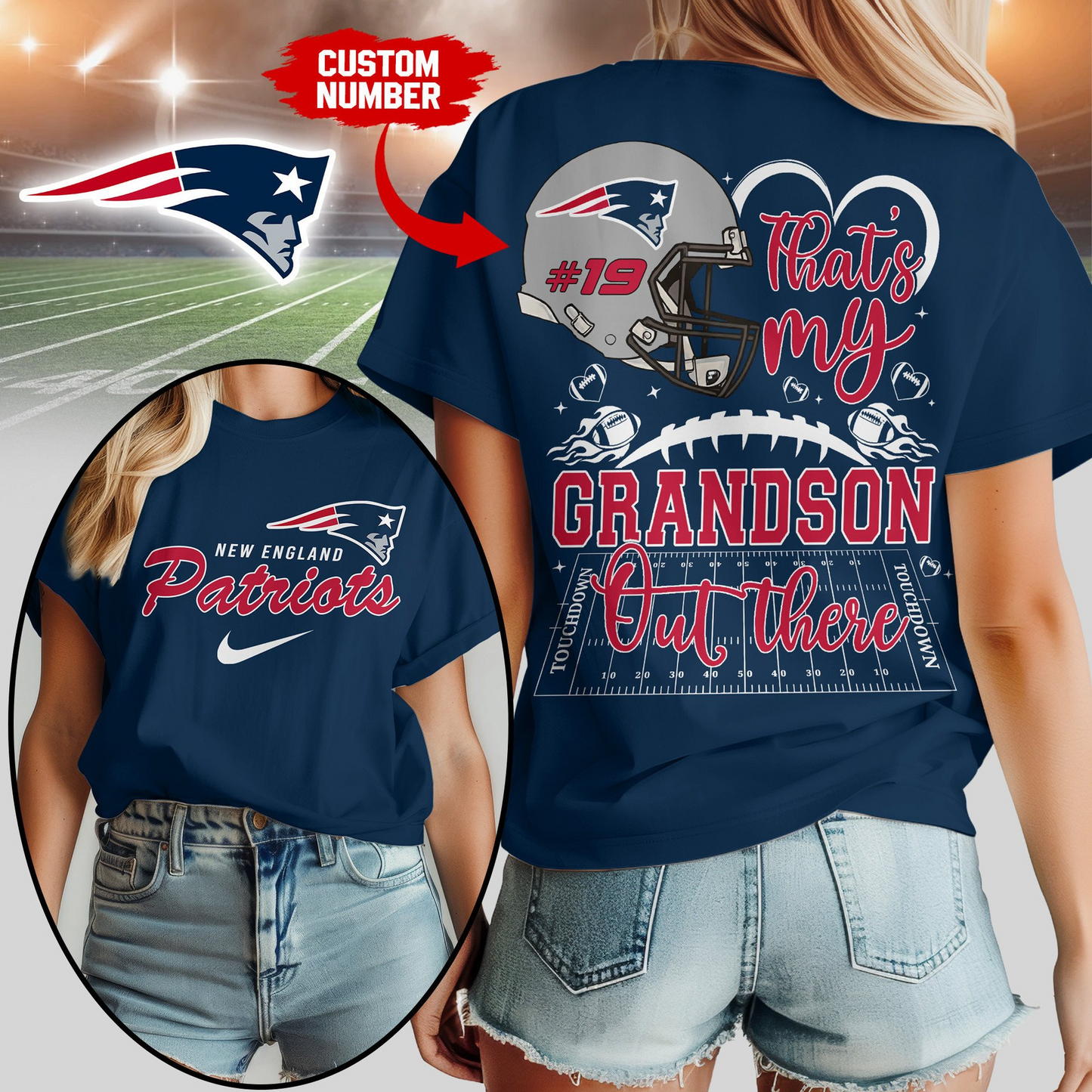 NEP Premium NFL That My Grandson Out There Shirt DDT NTL