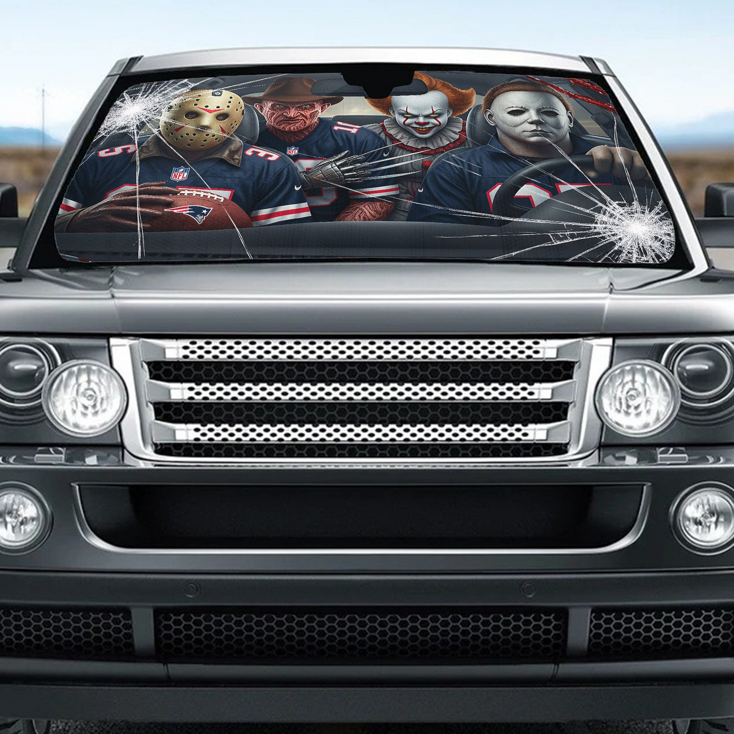 NEP x NFL Horror Car Sunshade For Fan DDT CTND