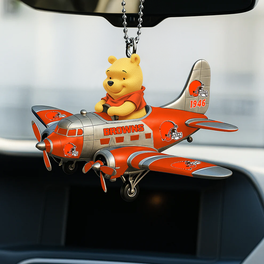 NFL CLE x Winnie The PH Premium Car Hanging Ornament DDT NTL
